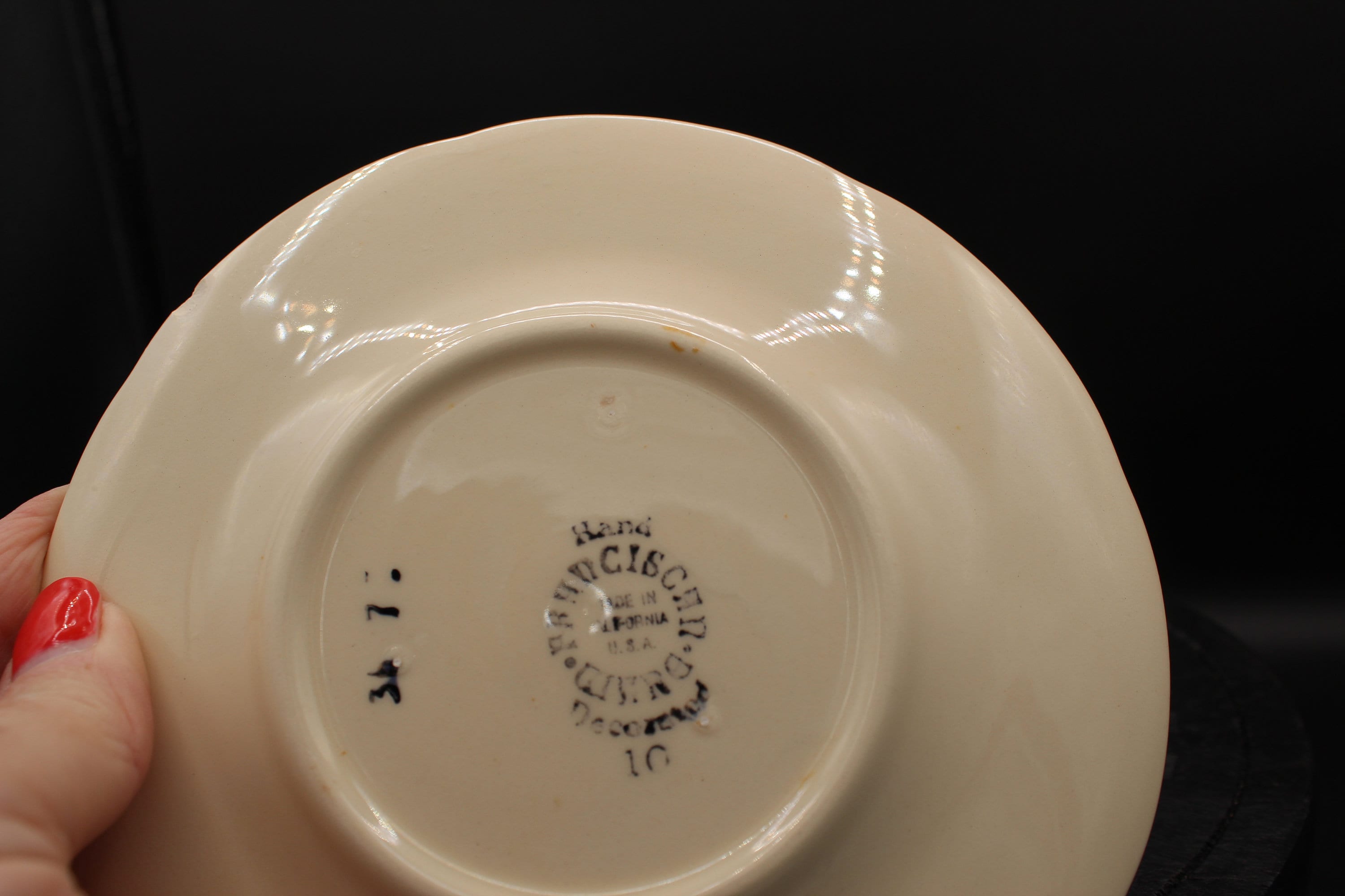 Zweisel Backstamp Vintage Franciscan Apple Pattern Bread and Butter Plate Made in USA ...