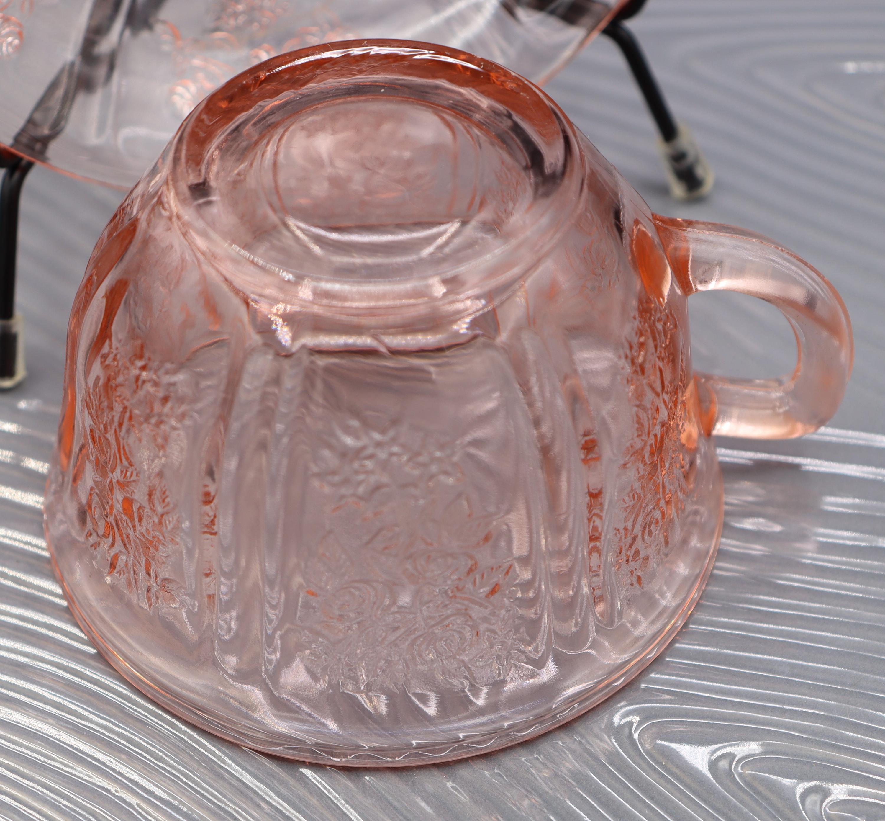 ヴィンテージ フェデラル シャロン ピンク デプレッション グラス