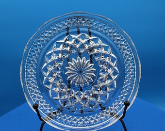 Choice of Vintage Anchor Hocking Wexford Clear Glass Scalloped Edge Bread & Butter Plate or Saucer
