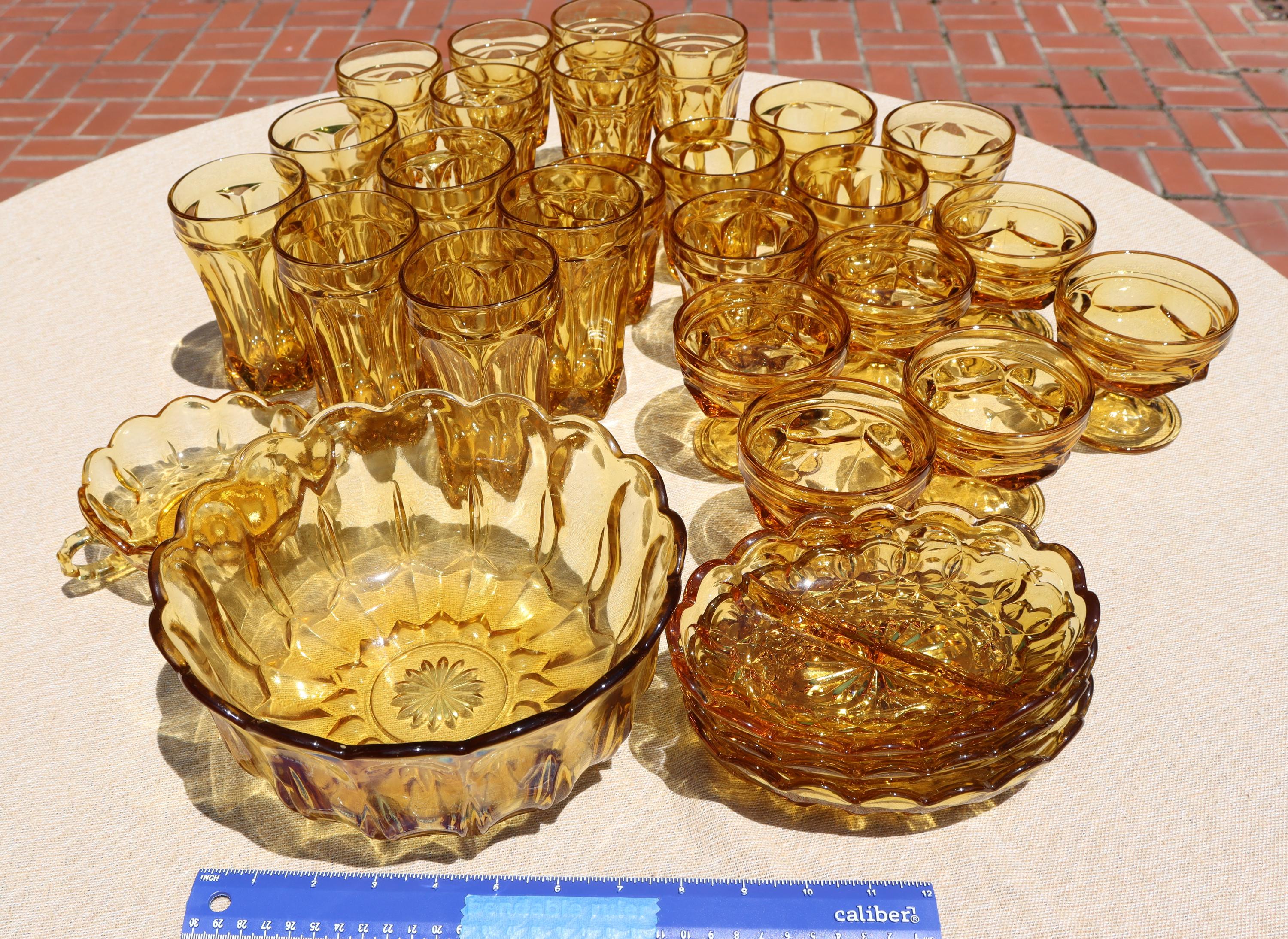 Choice of Vintage Anchor Hocking Honey Gold Fairfield Glassware - Etsy