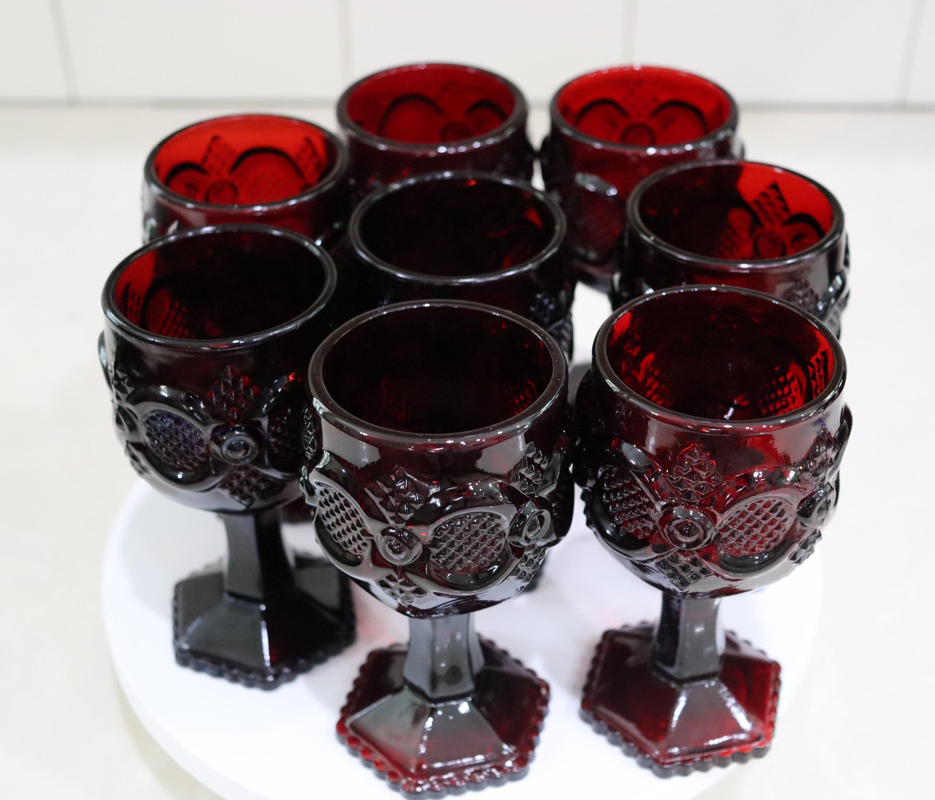 エイボン　1876ケープコッドガラス　ルビーレッド　AVON 3点セット エイボン 1876ケープコッドガラス ルビーレッド AVON 3点セット