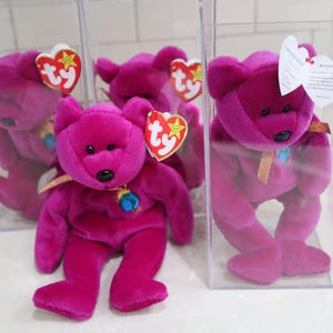 Choice of Vintage Ty Beanie Baby Millenium (spelling error and correct spelling) Showcase Boxes