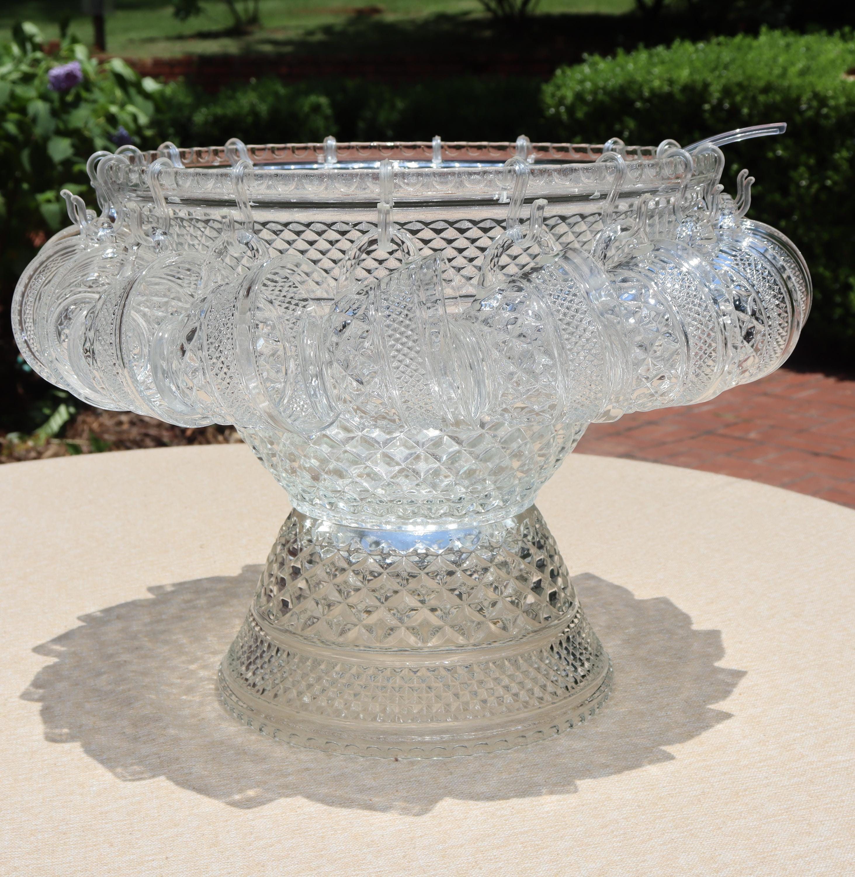 Antique Glass Punch Bowls - Etsy