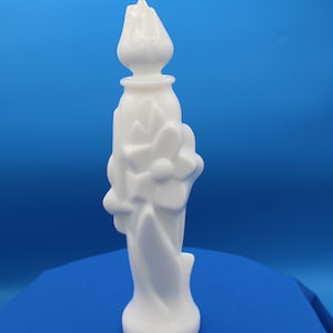 Avon Milk Glass Floral Bud Vase DecanterVintage