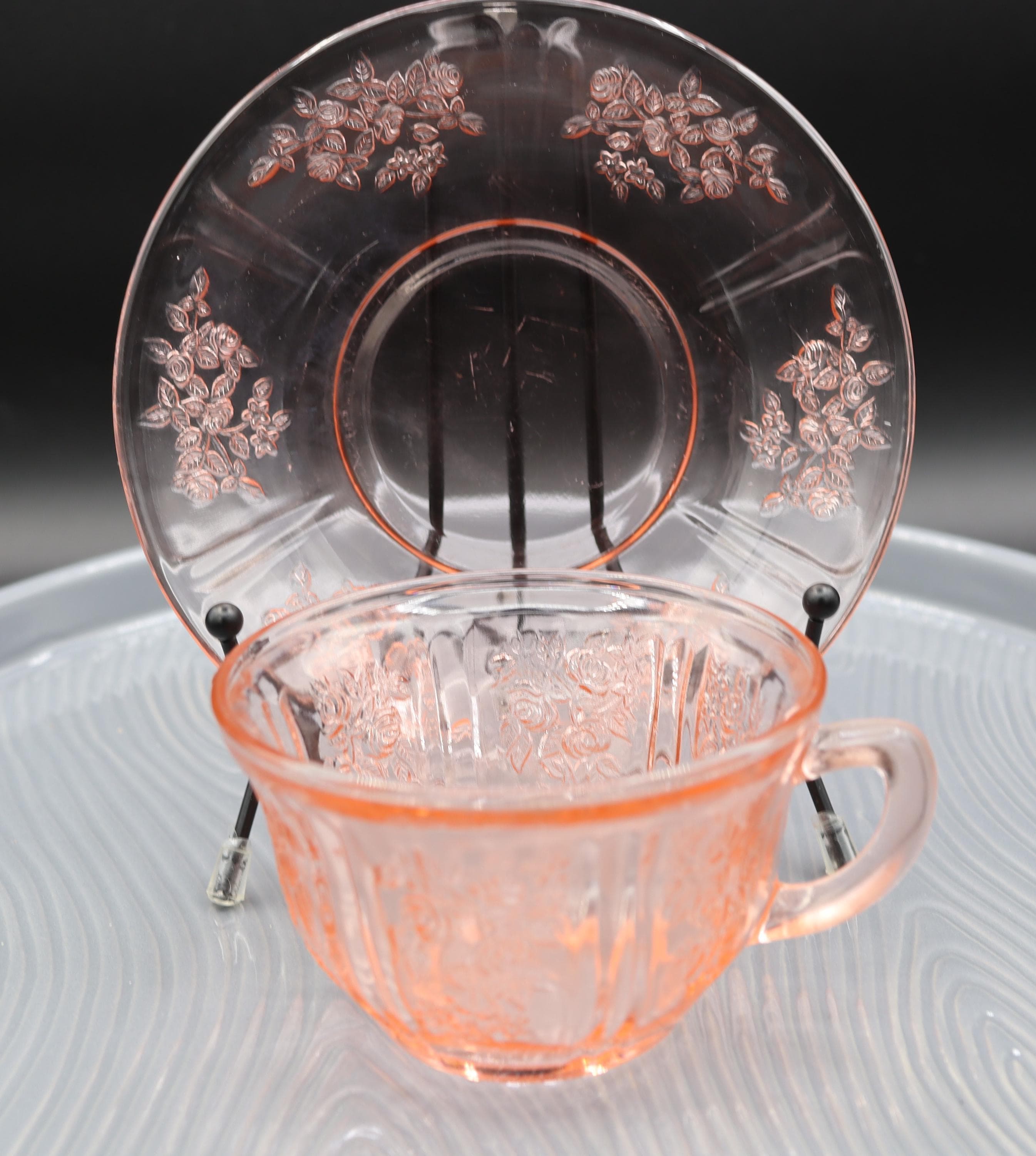 ヴィンテージ フェデラル シャロン ピンク デプレッション グラス