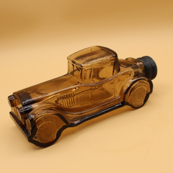 AVONビンテージ　ガラス瓶　6つセット Vintage Avon Sterling Six Decanter Amber Glass Black Cap