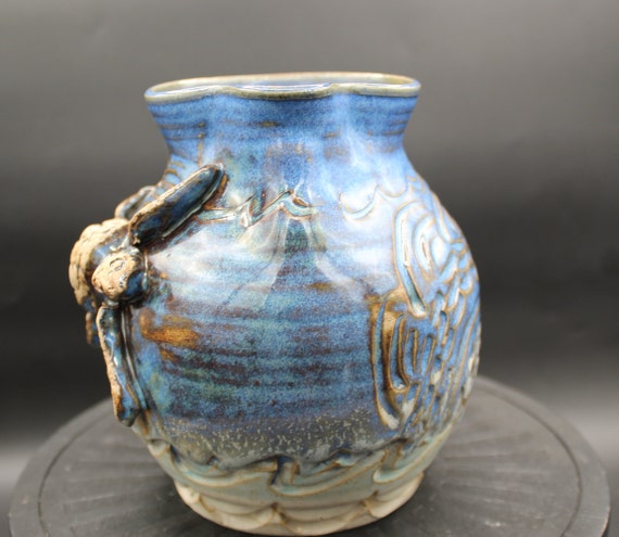 Vintage Hand-crafted Pottery Jason Stokes Sea Turtle Sculpted 48