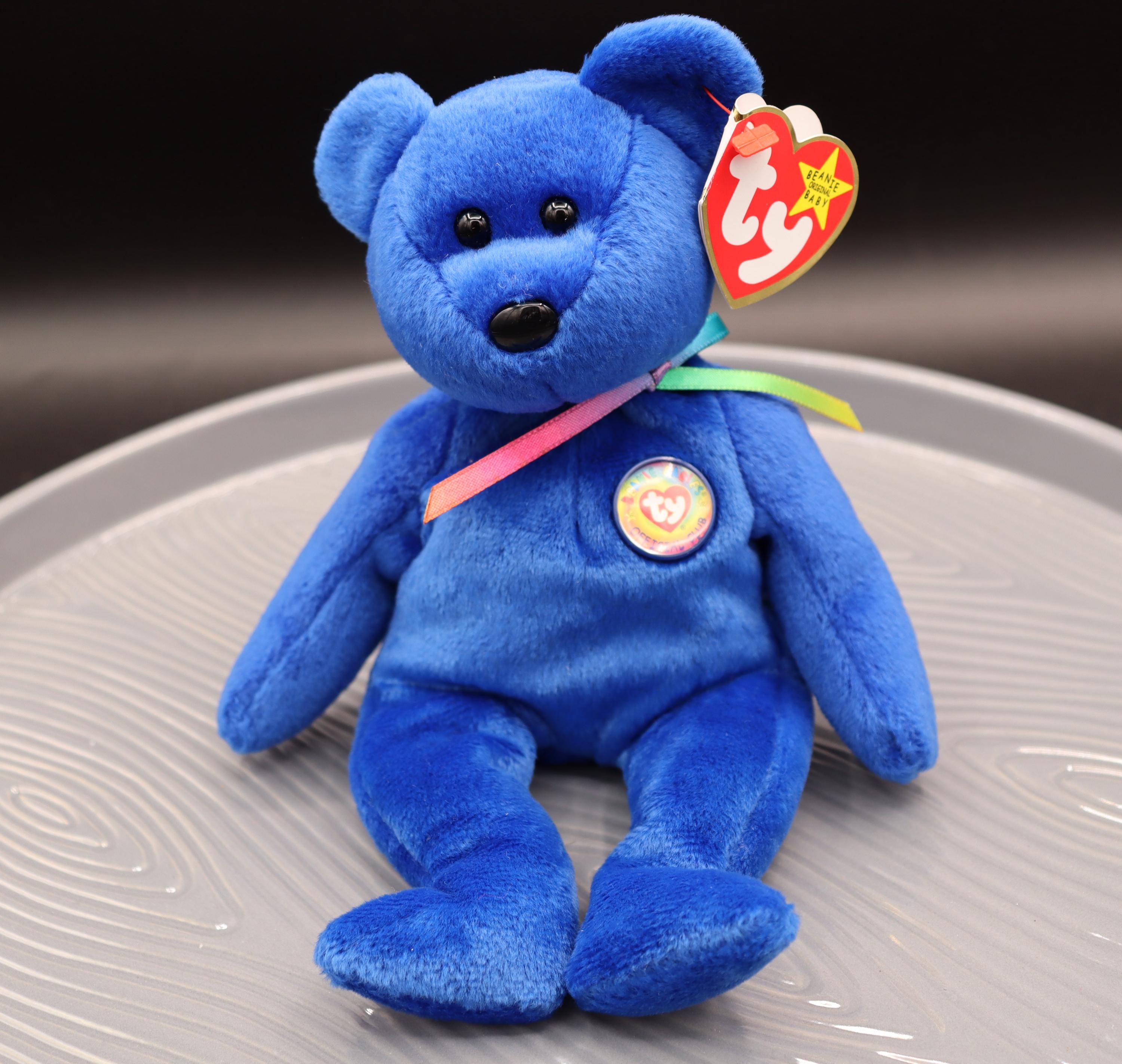 Vintage Ty Original Beanie Baby Clubby Official Club Bear 1 No Barcode