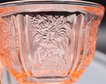 ヴィンテージ フェデラル シャロン ピンク デプレッション グラス