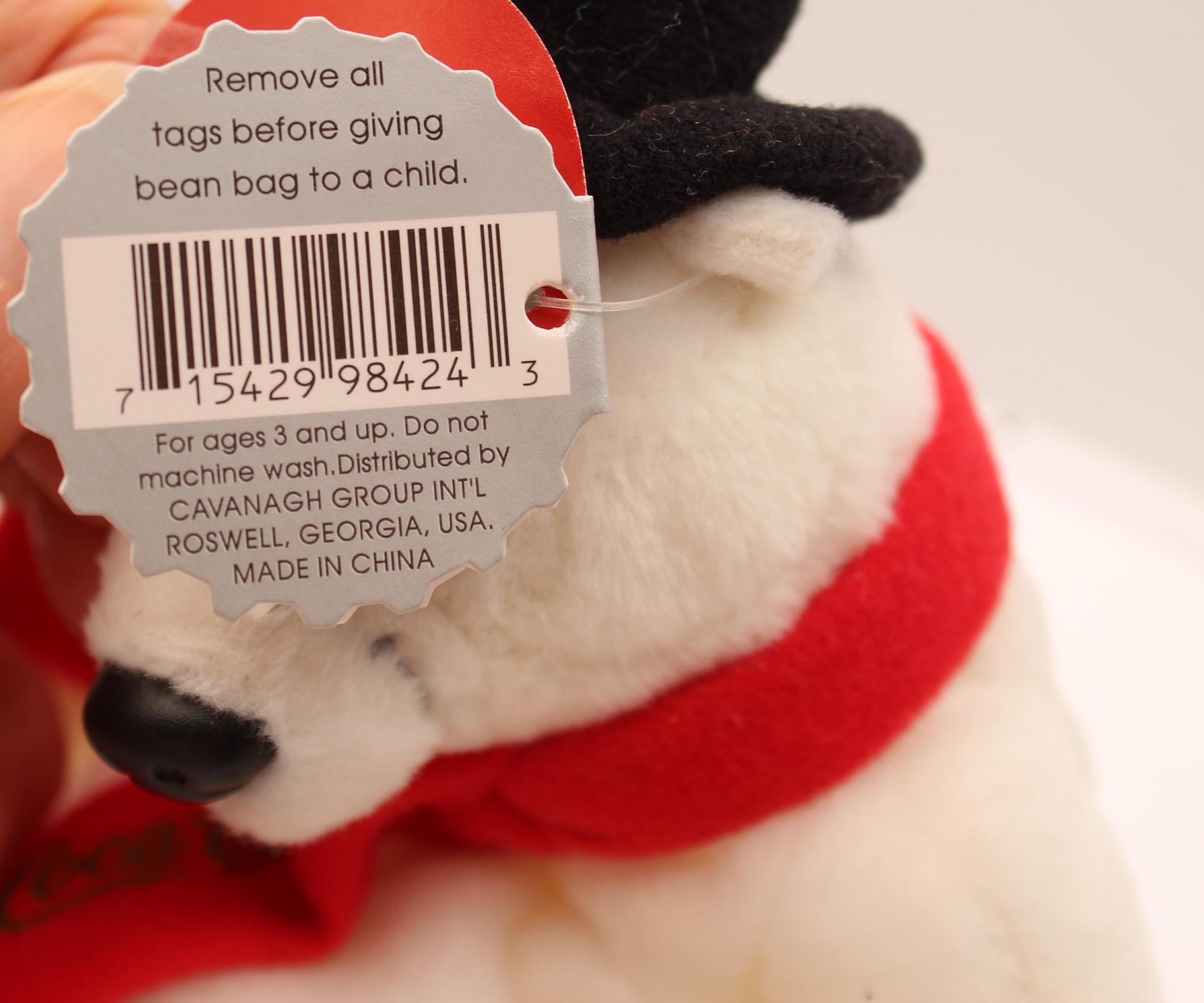 Peluche Ours Polaire Coca-Cola Collector Avec Gilet Et Montre De Poche – Édition Limitée HSN Exclusive 1995