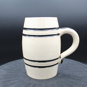 Vintage Stoneware Hand Painted Beer Keg Mug Made in Germany