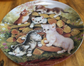 猫様ARABIA ヴィンテージジャムポット　フィッギオプレート Vintage Jurgen Scholz Kitten Porcelain Plates, Kahla Germany, Set