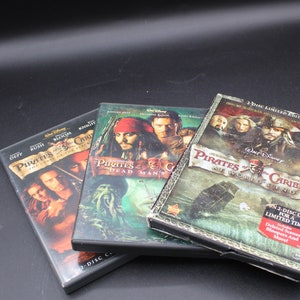 Set of 3 Pirates of the Caribbean DVD&#39;s
