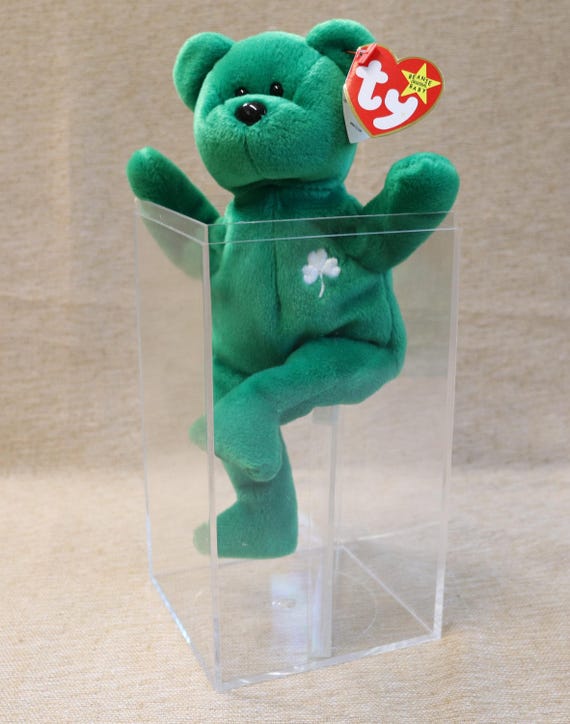 Vintage TY Original Beanie Baby Erin Patrick's Day Bear With