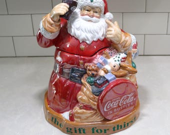 Vintage Coca-Cola "The Gift for Thirst" Ceramic Cookie Jar