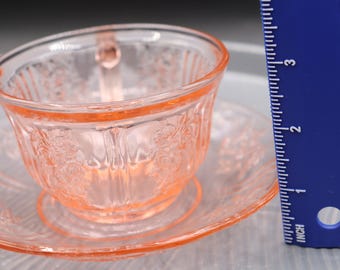 ヴィンテージ フェデラル シャロン ピンク デプレッション グラス