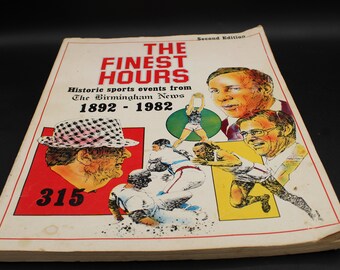 Las mejores horas Eventos deportivos históricos de The Birmingham News 1892-1982 Libro Coach Bear Bryant y otros Vintage