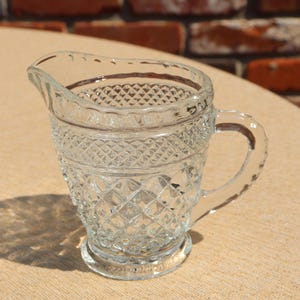 Vintage Anchor Hocking Wexford Clear Glass Creamer
