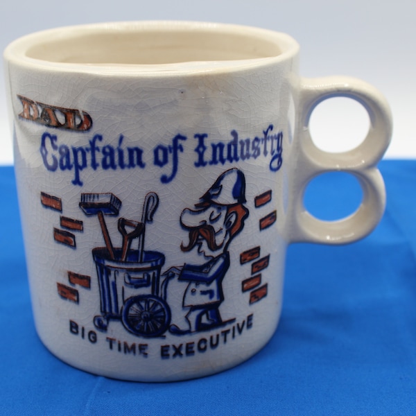 Vintage "Dad Captain of Industry Big Time Executive" Moustache Cup