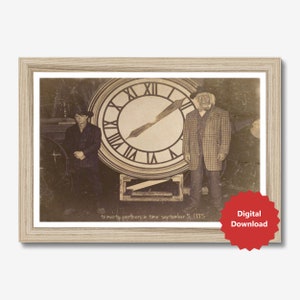 Marty and Doc Time Travellers Photo Digital Download High Quality Image, Back To The Future,  Michael J. Fox, Christopher Lloyd