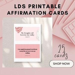 Schede di affermazione del Vangelo LDS / Schede di affermazione per le donne LDS / Set di 25