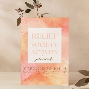 LDS Relief Society | Relief Society Printable Activity Planner | 12 Months of Activities | Relief Society | Relief Society Invitations