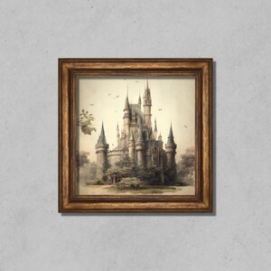 Princess Castle Fairytale Wall Art Print Digital Wall Art Girl‘s Room Wall Decor Girl’s Nursery Wall Art