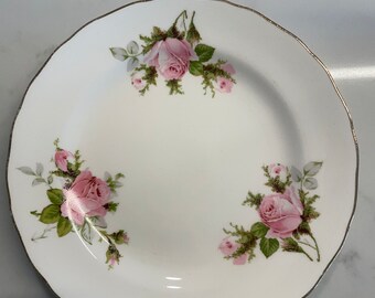 Vintage Rose Gold Rim Dessert Plate