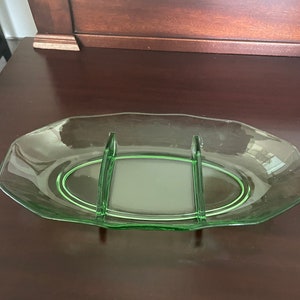 Vaseline/Uranglas Retro Relish Tablett und Entsafter