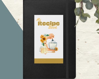 Hardcover bound Recipe journal, Bakers Recipe Book
