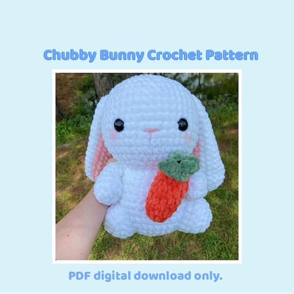 Chubby Bunny pattern PDF digital download only