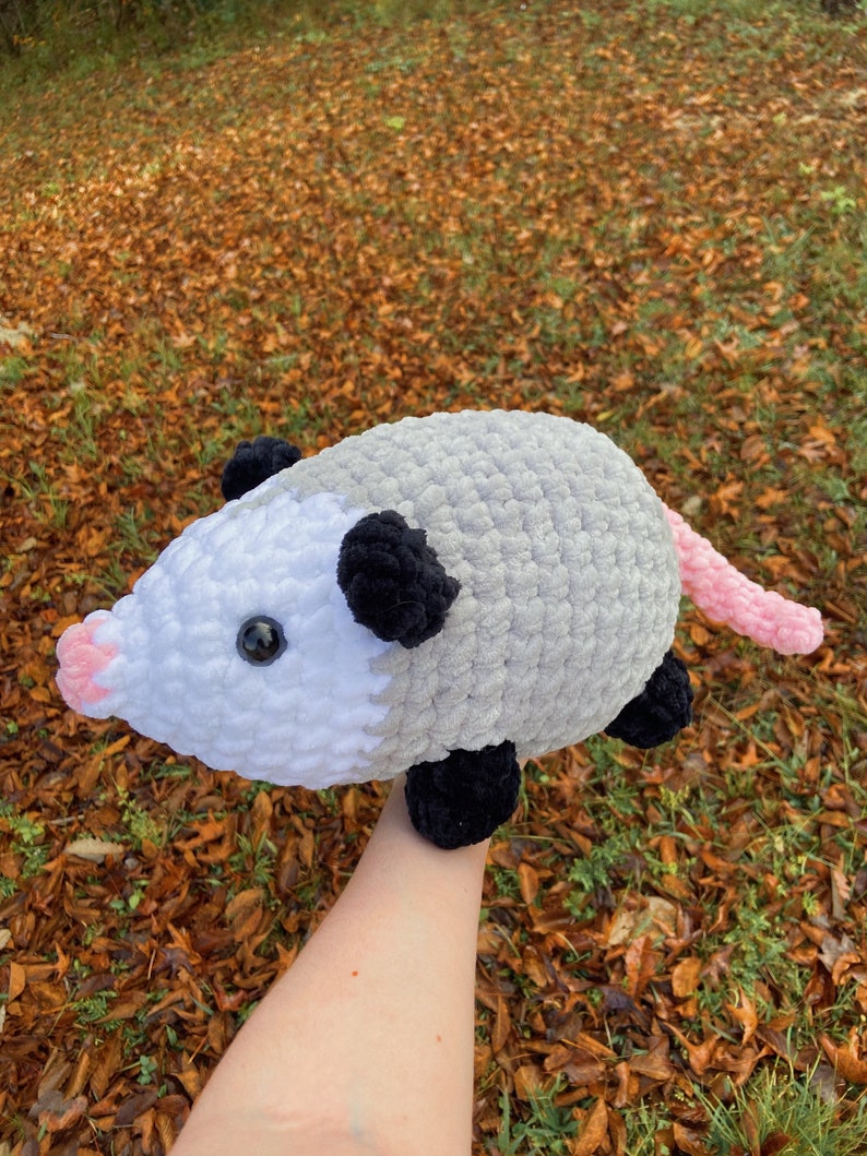 Modèle d'opossum au crochet PDF TÉLÉCHARGEMENT NUMÉRIQUE uniquement image 3