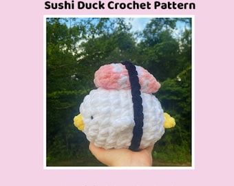Patron au crochet Sushi Duck - Téléchargement PDF uniquement