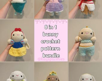 Princess Bunnies Crochet Pattern Bundle