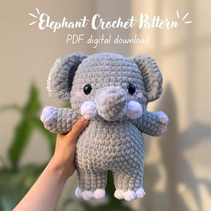 Elephant Crochet Pattern PDF digital download only