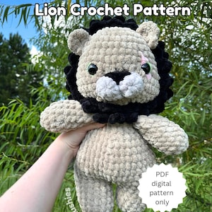 Lion Crochet Pattern Digital Download PDF