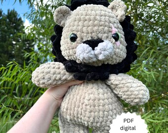 Lion Crochet Pattern Digital Download PDF