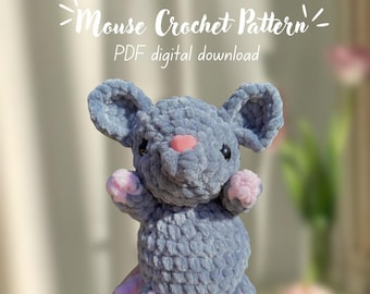 Mouse crochet pattern- PDF pattern