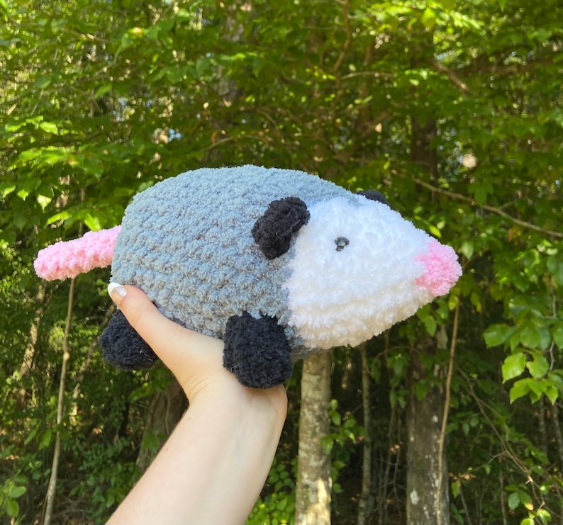 Modèle d'opossum au crochet PDF TÉLÉCHARGEMENT NUMÉRIQUE uniquement image 2