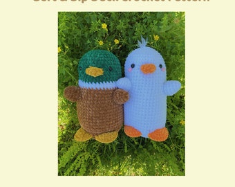 Bert and Bip Duck crochet pattern- PDF download only
