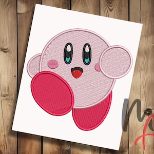 Kirby applique embroidery design