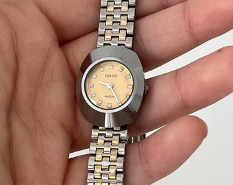 Vintage Two-Tone Rado DiaStar Ladies Diamond Watch 963.0418.3