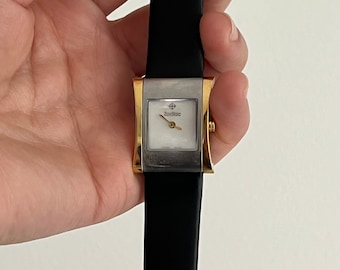 Vintage Zodiac Quartz Watch with Leather Strap