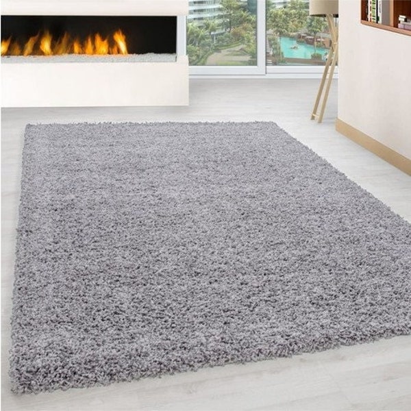 Light Grey, Soft Plush, Modern Woven, Shaggy Rug for Living Room, Bedroom Rug, Kitchen Rug