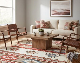 Traditional Turkish Style Rug: Polyester, Antibacterial, Washable