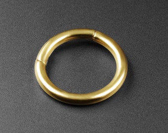 Gold PVD Titan Klappring | Titan Nasenringe | Scharnier Segment Nase Stud Körper Schmuck | Spiegelpolitur