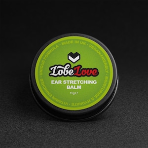 LobeLove™ Premium Ear Stretching Balm | Made In UK | Specialist Moisturizing Ear Gauging Balm | Unique Formula | 15g ***No TARIFFS!