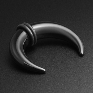 Black Acrylic Pincher | Tapers & Pinchers | Ear Gauges For Stretched Ears | Ear Stretchers