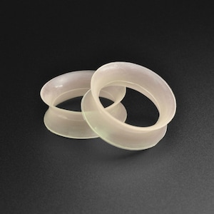 Light Skin Tone Silicone Double Flare Tunnel | Silicone Ear Gauges For Stretched Ears | Ear Stretchers | Flesh Tunnels