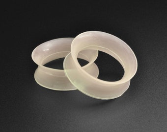 Light Skin Tone Silicone Double Flare Tunnel | Silicone Ear Gauges For Stretched Ears | Ear Stretchers | Flesh Tunnels